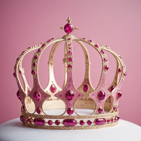 huge pink detailed crown