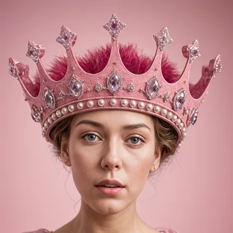 huge pink detailed crown