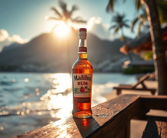 malibu rum bottle