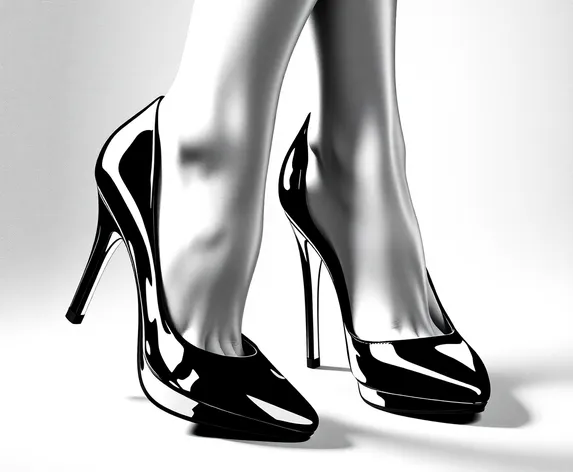 high heel shoes black