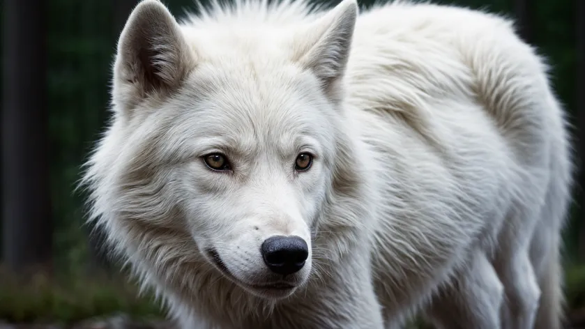 albino wolf