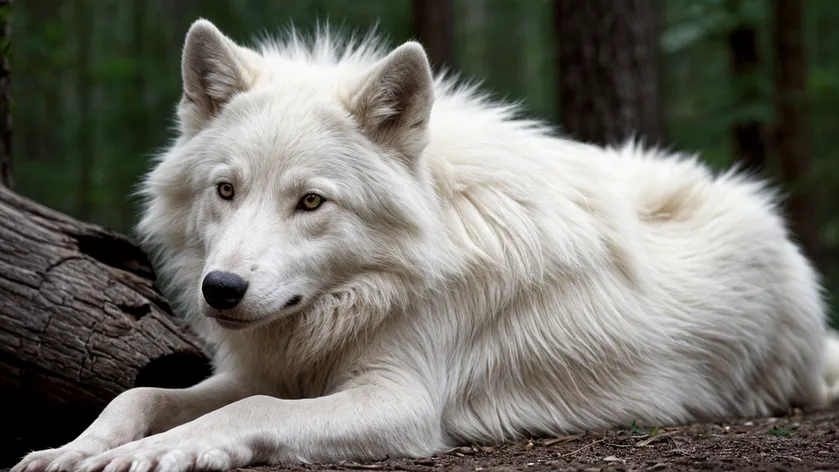 albino wolf