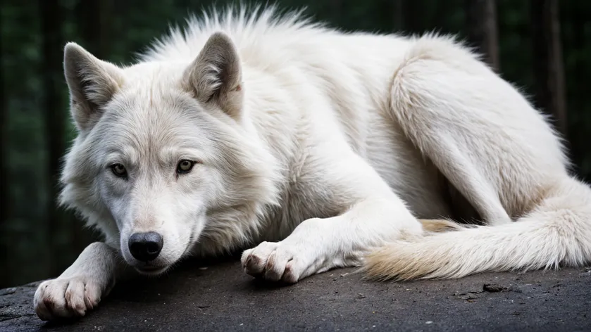 albino wolf