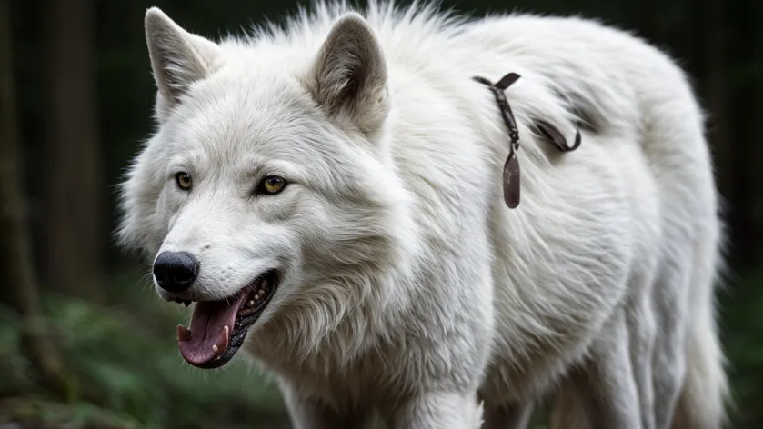 albino wolf