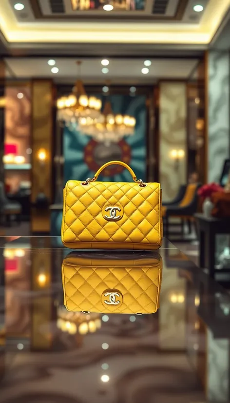 yellow chanel bag