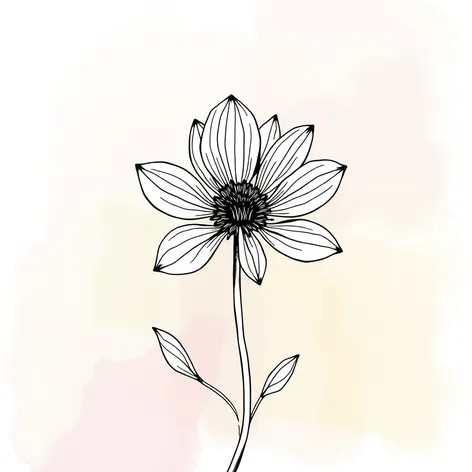 ink flower drawing