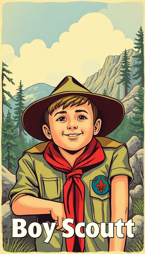 boy scout advertisint art