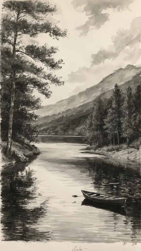 lake drawing