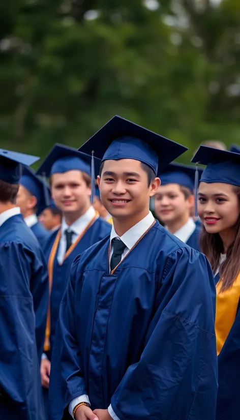 graduation photo outside high