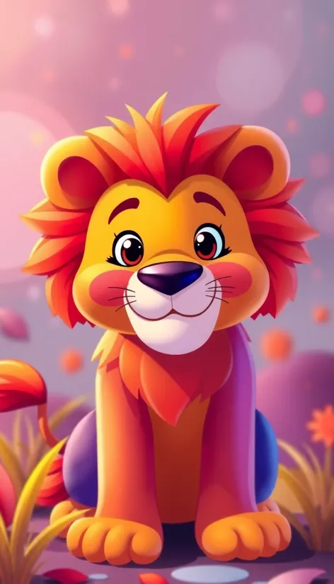 lion cute cartoon