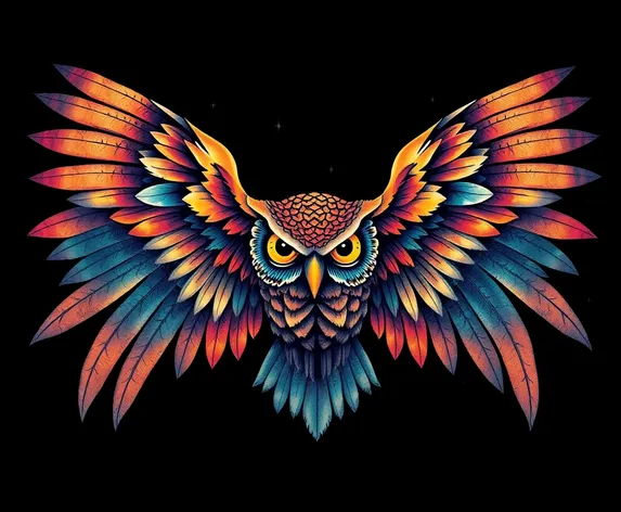 owl tattoo wings