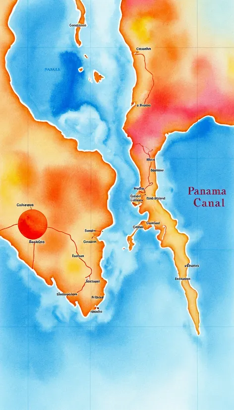 panama canal map