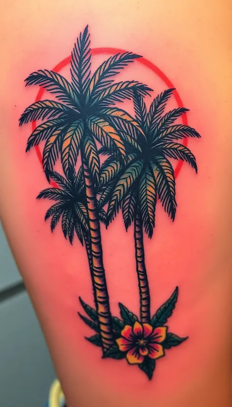 palm trees tatoo