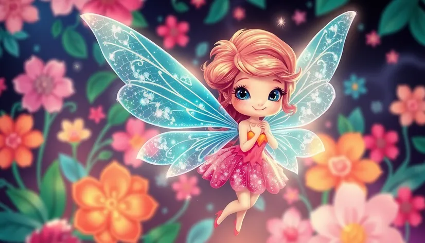 beautiful cartoon fairy