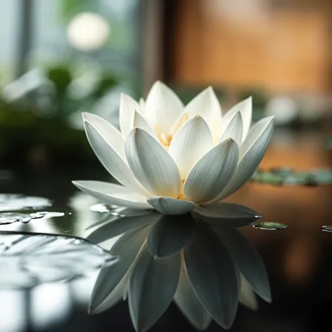 white lotus flower