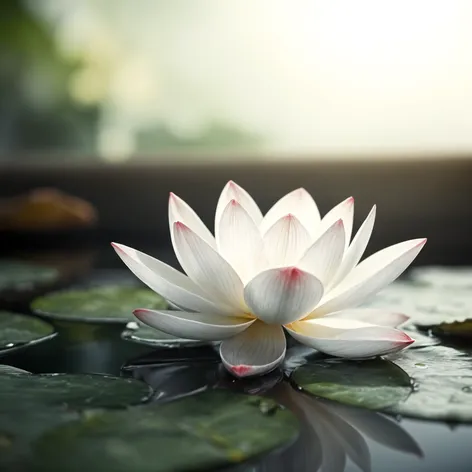 white lotus flower