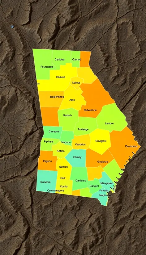 georgia map with counties