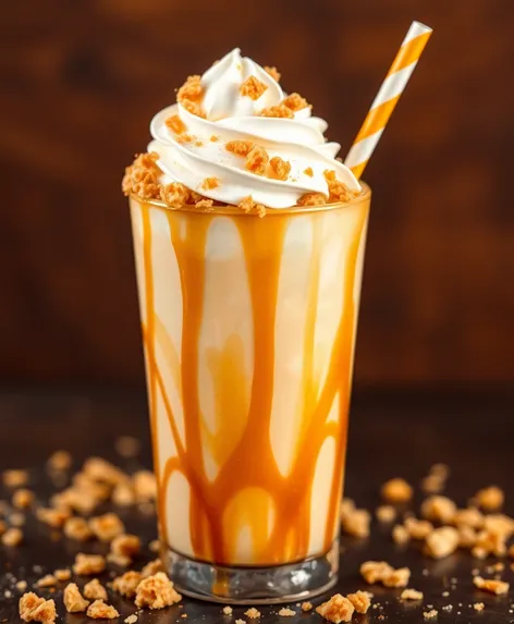 caramel crumble milkshake