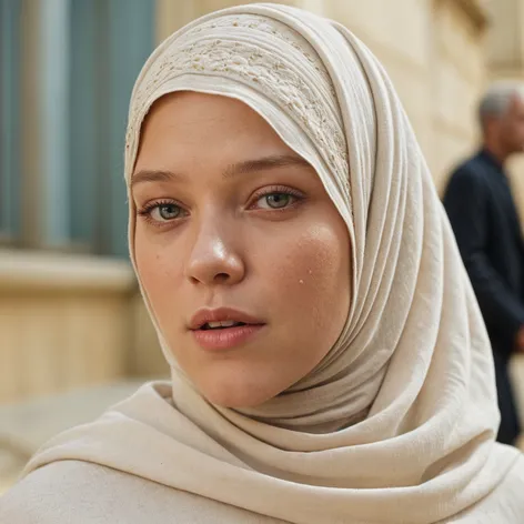 Lea Seydoux with hijab