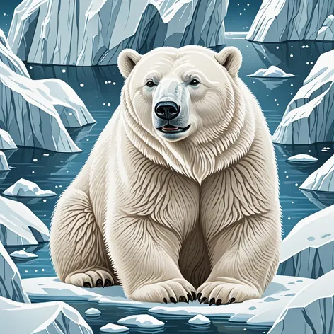 cartoon polar bear