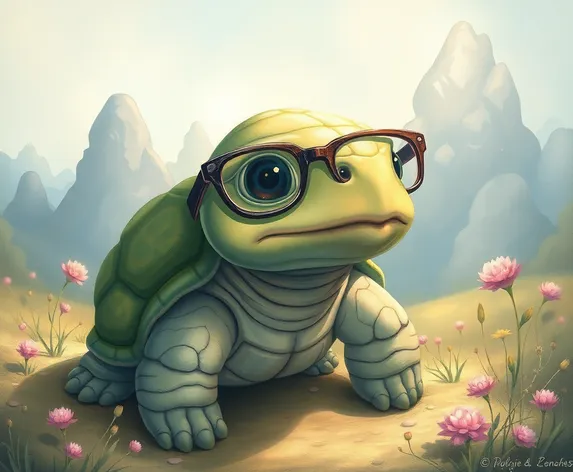 turtle with glasses