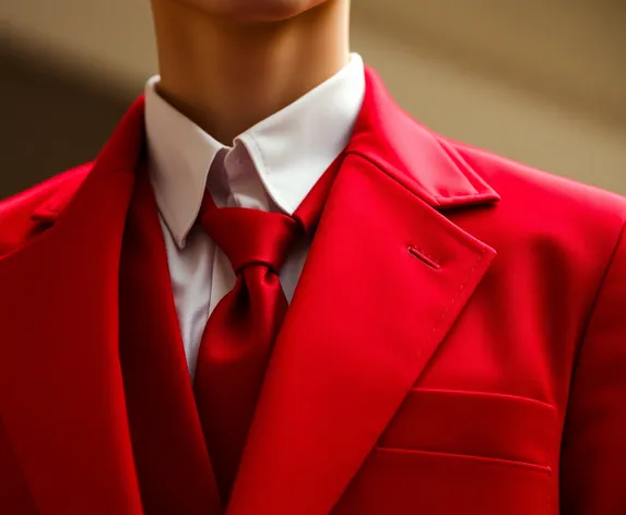 red suit school uniform