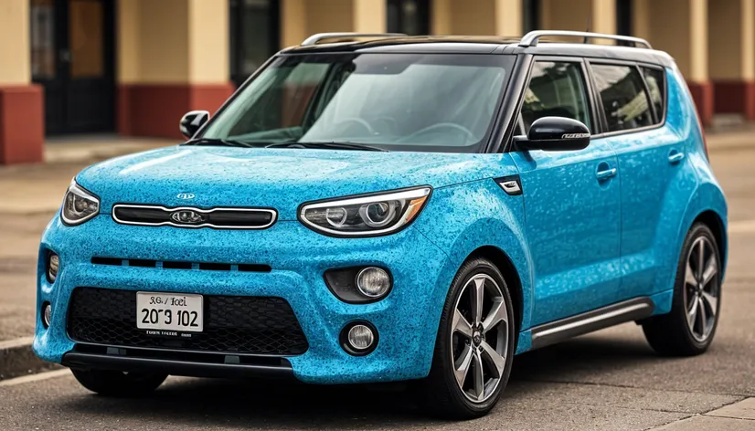 A furry blue Kia