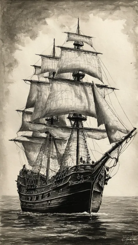 pirate ship drawing