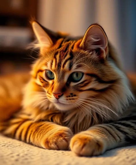 tabby maine coon cat