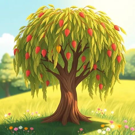 cartoon willow tree