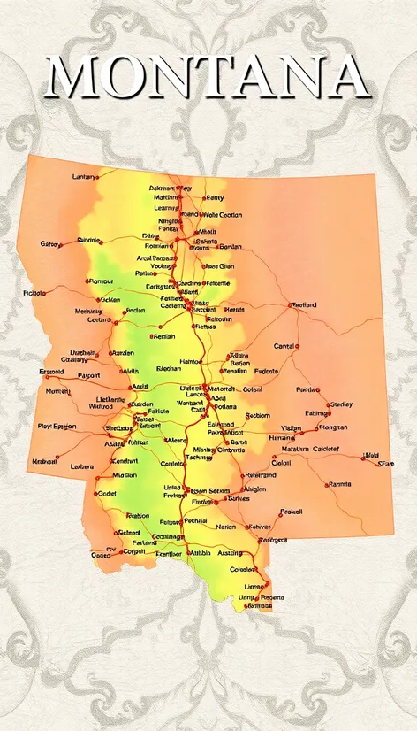 map of montana with