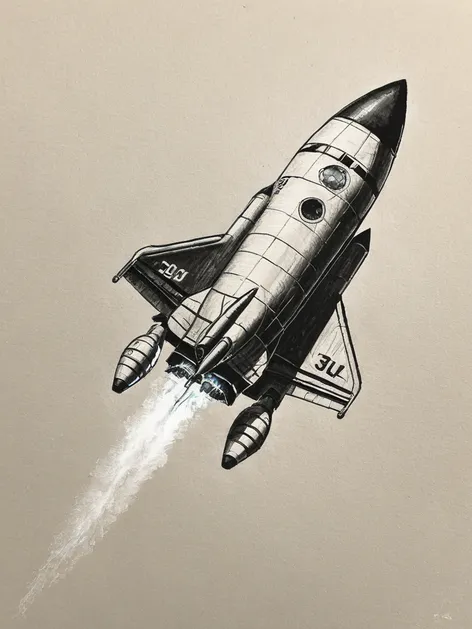 rocket ship drawing