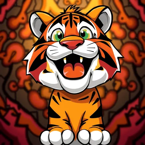 cartoon tiger mascot