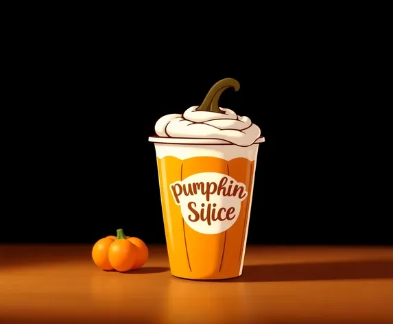 cartoon pumpkin spice latte