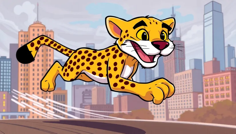 cartoon cheetah running