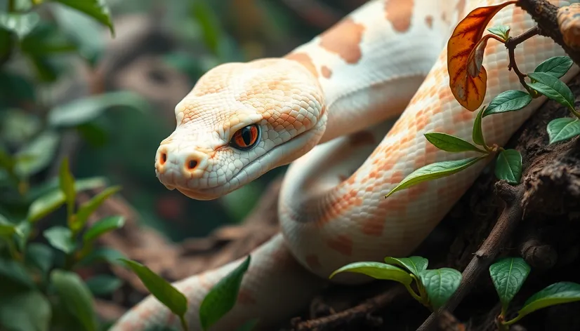 albino python