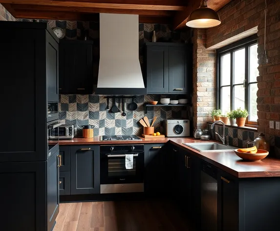 dark kitchen furniture