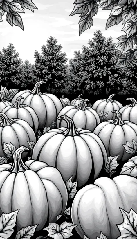 pumpkin patch backdrop clipart