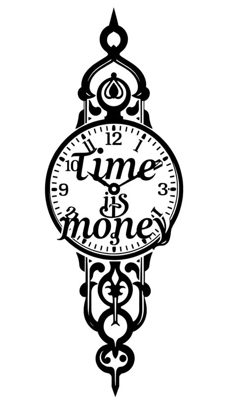 time is money tattoo