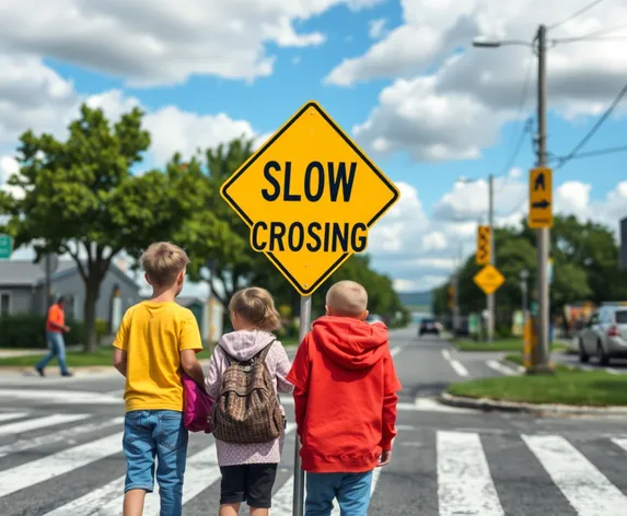 slow kids at crossing