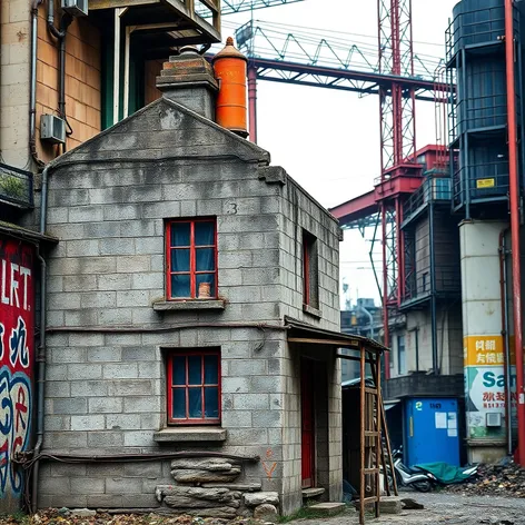 concrete block house