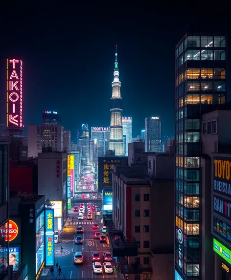 tokyo cityscape night