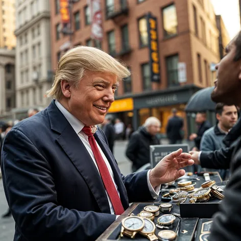 Trump selling watches on