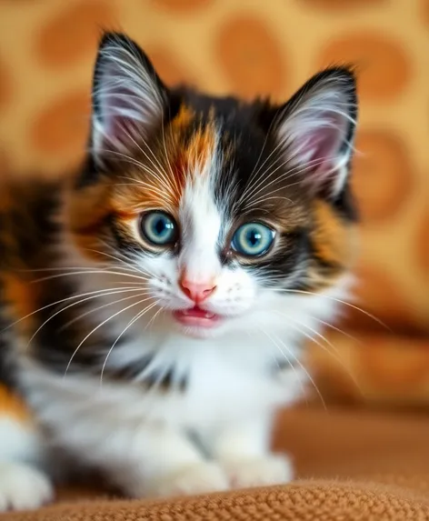 long haired calico kitten