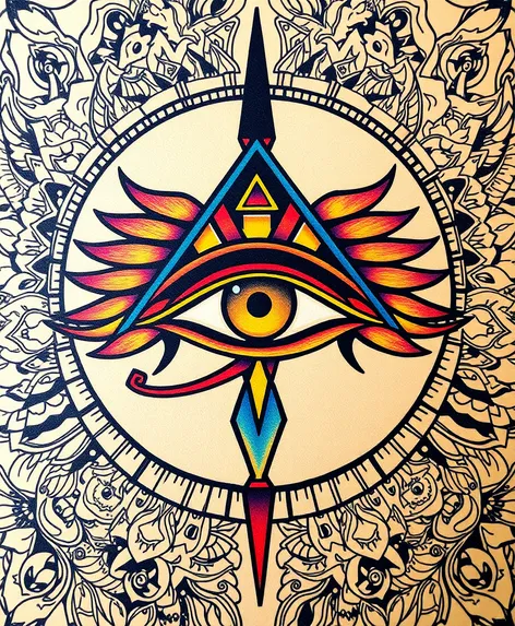 pyramid eye tattoo