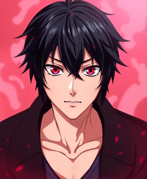 anime guy black hair