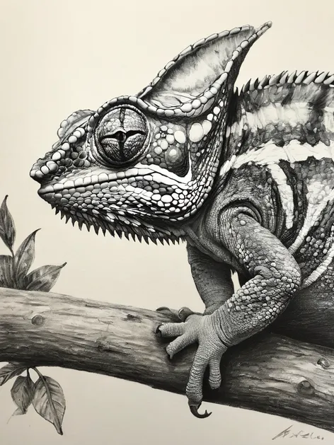 chameleon drawing