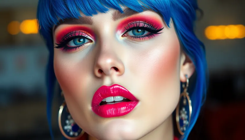 makeup for blue hair