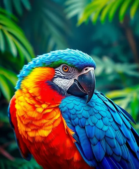 colouring parrot