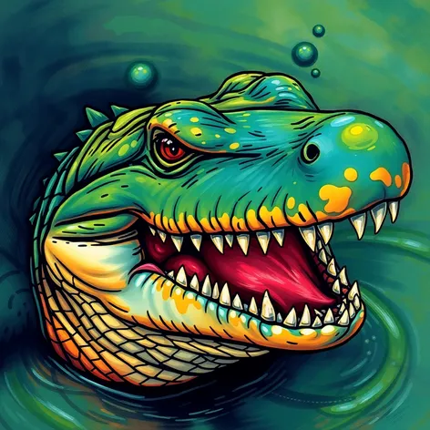 shark-alligator hybrid drawing